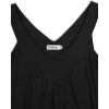 imageNinedaily Women Comfy Sleeveless Tunic Top Pleated V Neck Tanks Vest SummerBlack