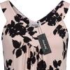 imageNinedaily Women Comfy Sleeveless Tunic Top Pleated V Neck Tanks Vest SummerBlack Floral