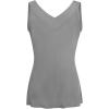imageNinedaily Women Comfy Sleeveless Tunic Top Pleated V Neck Tanks Vest SummerGrey