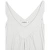 imageNinedaily Women Comfy Sleeveless Tunic Top Pleated V Neck Tanks Vest SummerWhite