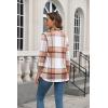 imageNinedaily Womens Plaid Shirt Collared Button Down Blouse 34 Sleeve Tunic TopsApricot