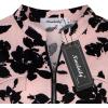 imageNinedaily Womens Summer Tops Short Sleeve Casual Blouse Zip Floral Tunic ShirtsBlack Floral
