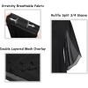imageNinedaily Womens Tops 34 Sleeve Blouses Dressy Casual Double Layers Mesh Tunic ShirtsBlack