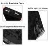 imageNinedaily Womens Tops 34 Sleeve Blouses Dressy Casual Double Layers Mesh Tunic ShirtsBlack Floral