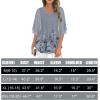 imageNinedaily Womens Tops 34 Sleeve Blouses Dressy Casual Double Layers Mesh Tunic ShirtsGray Floral