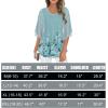imageNinedaily Womens Tops 34 Sleeve Blouses Dressy Casual Double Layers Mesh Tunic ShirtsLight Green