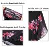 imageNinedaily Womens Tops 34 Sleeve Blouses Dressy Casual Double Layers Mesh Tunic ShirtsPink Black