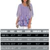 imageNinedaily Womens Tops 34 Sleeve Blouses Dressy Casual Double Layers Mesh Tunic ShirtsPurple