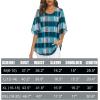 imageNinedaily Womens Tops 34 Sleeve Blouses Dressy Casual Double Layers Mesh Tunic ShirtsTurquoise