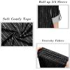 imageNinedaily Womens Tops Dressy Casual 34 Sleeve V Neck Chiffon Shirt Work BlousesBlack Striped