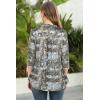 imageNinedaily Womens Tops Dressy Casual 34 Sleeve V Neck Chiffon Shirt Work BlousesTie Dye Brown