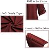 imageNinedaily Womens Tops Dressy Casual 34 Sleeve V Neck Chiffon Shirt Work BlousesWine