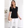 imageNinedaily Womens Tops Short Sleeve Sweater Knit TShirts Dressy Casual BlousesBlack