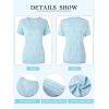 imageNinedaily Womens Tops Short Sleeve Sweater Knit TShirts Dressy Casual BlousesLight Blue