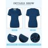 imageNinedaily Womens Tops Short Sleeve Sweater Knit TShirts Dressy Casual BlousesNavy Blue