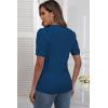 imageNinedaily Womens Tops Short Sleeve Sweater Knit TShirts Dressy Casual BlousesNavy Blue
