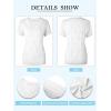imageNinedaily Womens Tops Short Sleeve Sweater Knit TShirts Dressy Casual BlousesOffwhite