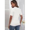 imageNinedaily Womens Tops Short Sleeve Sweater Knit TShirts Dressy Casual BlousesOffwhite