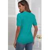 imageNinedaily Womens Tops Short Sleeve Sweater Knit TShirts Dressy Casual BlousesPeacock Blue