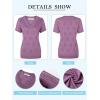 imageNinedaily Womens Tops Short Sleeve Sweater Knit TShirts Dressy Casual BlousesPurple