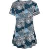 imageNinedaily Womens Tunic Summer Short Sleeve Top Loose V Neck Dressy Shirt BlouseBlackblue
