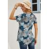 imageNinedaily Womens Tunic Summer Short Sleeve Top Loose V Neck Dressy Shirt BlouseBlackblue