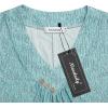 imageNinedaily Womens Tunic Summer Short Sleeve Top Loose V Neck Dressy Shirt BlouseDgreen