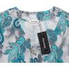 imageNinedaily Womens Tunic Summer Short Sleeve Top Loose V Neck Dressy Shirt BlouseGrayblue
