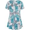 imageNinedaily Womens Tunic Summer Short Sleeve Top Loose V Neck Dressy Shirt BlouseGrayblue