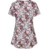 imageNinedaily Womens Tunic Summer Short Sleeve Top Loose V Neck Dressy Shirt BlouseGrey Pink