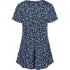 imageNinedaily Womens Tunic Summer Short Sleeve Top Loose V Neck Dressy Shirt BlouseNavy Floral