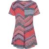 imageNinedaily Womens Tunic Summer Short Sleeve Top Loose V Neck Dressy Shirt BlouseOrange