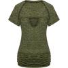imageNinedaily Womens Workout Top Running Yoga Shirt Summer Short Sleeve Casual TunicArmygreen