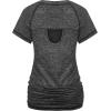 imageNinedaily Womens Workout Top Running Yoga Shirt Summer Short Sleeve Casual TunicBlack