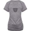 imageNinedaily Womens Workout Top Running Yoga Shirt Summer Short Sleeve Casual TunicGray