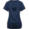 imageNinedaily Womens Workout Top Running Yoga Shirt Summer Short Sleeve Casual TunicNavy