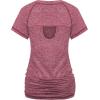imageNinedaily Womens Workout Top Running Yoga Shirt Summer Short Sleeve Casual TunicWine