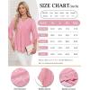 imageNinedaily Womens Tops 34 Sleeve Dressy Casual Blouses Double Layers V Neck ShirtFloral Pink