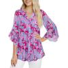 imageNinedaily Womens Tops 34 Sleeve Dressy Casual Blouses Double Layers V Neck ShirtMulticolor