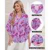 imageNinedaily Womens Tops 34 Sleeve Dressy Casual Blouses Double Layers V Neck ShirtMulticolor