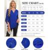 imageNinedaily Womens Tops 34 Sleeve Dressy Casual Blouses Double Layers V Neck ShirtSparkly Blue
