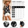 imageNinedaily Womens Summer Tops Boho Outfits Short Sleeve V Neck Shirt Casual Floral Blouses Vacation ClothesBlack