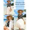 imageNinedaily Womens Summer Tops Boho Outfits Short Sleeve V Neck Shirt Casual Floral Blouses Vacation ClothesBlack