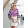 imageNinedaily Womens Sparkly Tops 34 Sleeve Dressy Casual Sequin Blouses Double Layers Loose V Neck ShirtMulticolor