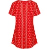 image:imageNinedaily Womens Tunic Summer Short Sleeve Top Loose V Neck Dressy Shirt BlouseRed Floral